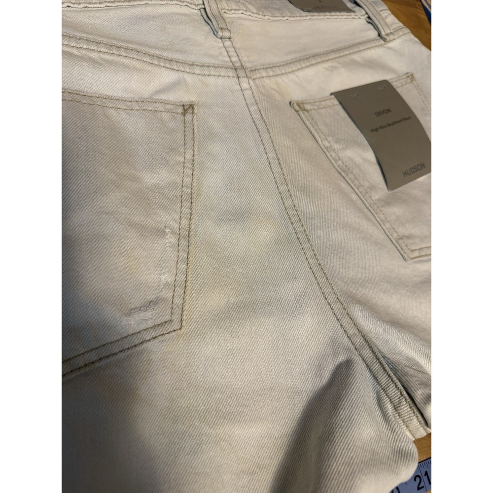 Hudson Devon High Rise Boyfriend Denim Shorts Cut Off Size 28 NWT Read Descript - Picture 4 of 12